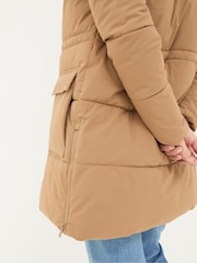 FatFace Maddie Tan Brown Puffer Coat - Image 6 of 7
