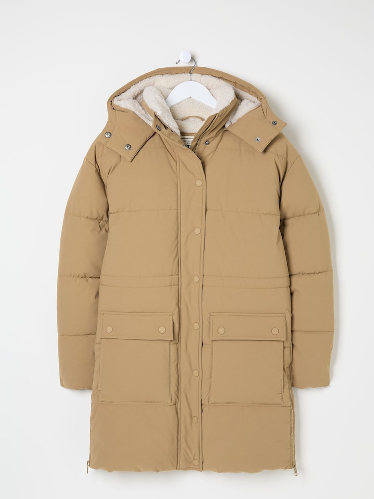 FatFace Maddie Tan Brown Puffer Coat - Image 7 of 7