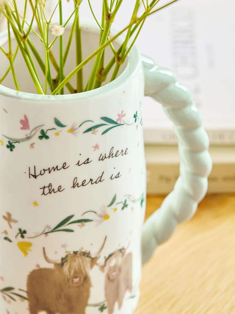 Hamish The Highland Cow Ceramic Jug Vase - Bild 2 av 4