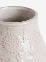Ceramic Vintage Embossed Vase - صورة 5 من 5
