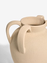 Cream Textured Urn Ceramic Vase - Image 2 of 4
