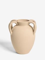 Cream Textured Urn Ceramic Vase - Image 3 of 4