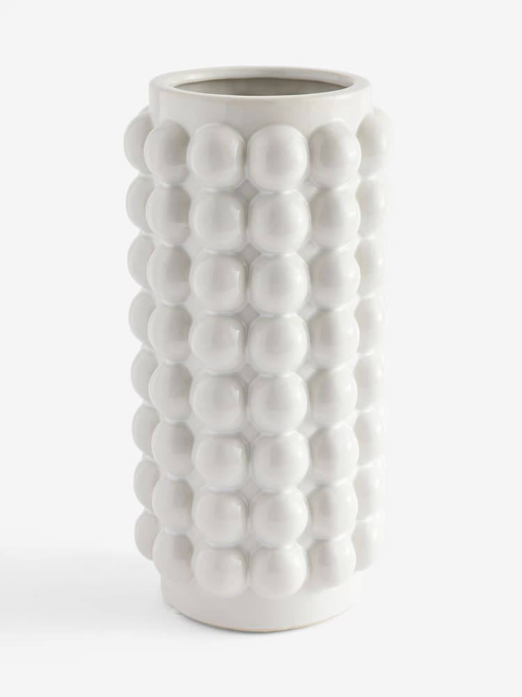 Cream Ceramic Bobble Vase - Image 3 of 4