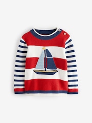 Boat Stripe Knitted Jumper (3mths-7yrs) - Image 4 of 7