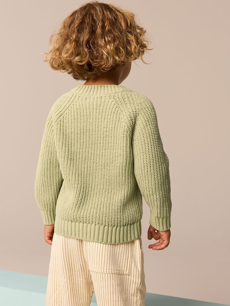 Green Knitted Crew Neck Jumper (3mths-7yrs) - Image 3 of 8