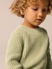 Green Knitted Crew Neck Jumper (3mths-7yrs) - Image 4 of 8