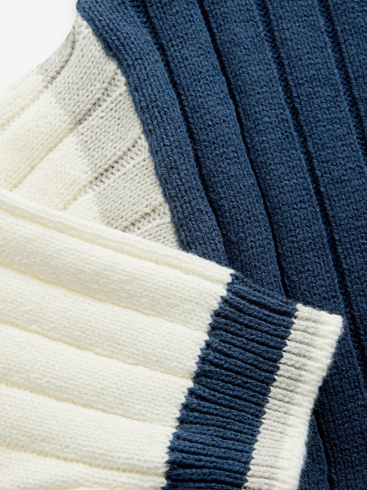 Azul marino - Varsity Knitted Cardigan (3mths-7yrs) - Imagen 9 de 9 Azul marino - Varsity Knitted Cardigan (3mths-7yrs) - Imagen 9 de 9