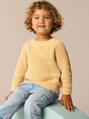 Yellow Knitted Crew Neck Jumper (3mths-7yrs) - Image 1 of 8