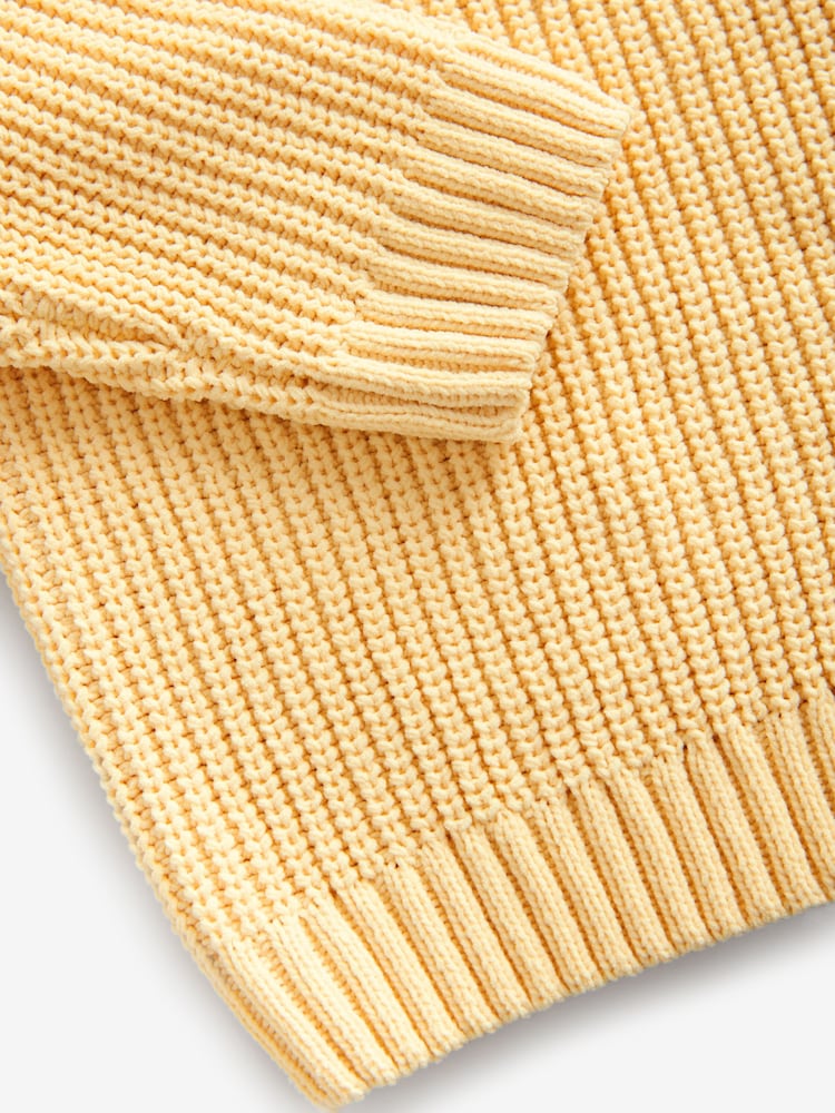 Yellow Knitted Crew Neck Jumper (3mths-7yrs) - Image 8 of 8