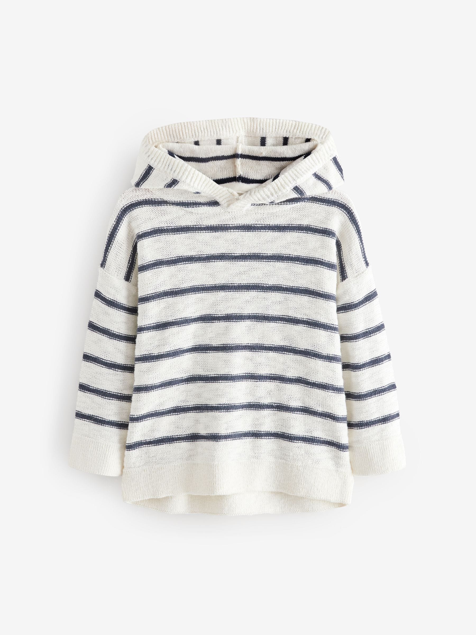 Buy Ecru Stripe Knitted Hoodie (3mths-7yrs) from Next USA