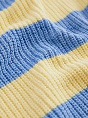 Yellow/Blue Stripe Knitted Crew Neck Jumper (3mths-7yrs) - Image 8 of 8