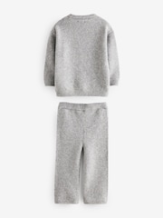 Grey Knitted NYC Varsity Jumper and Joggers Set (3mths-7yrs) - Image 5 of 7