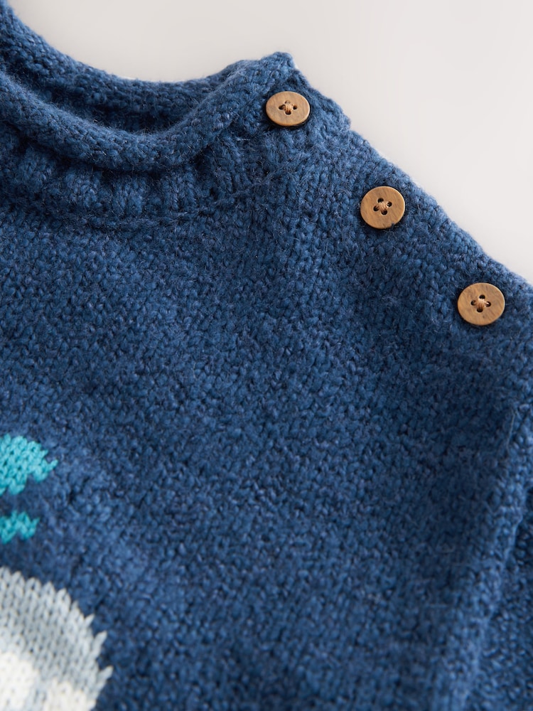 Navy Blue Whale Knitted Jumper (3mths-7yrs) - Image 7 of 7