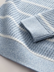Blue Stripe Knitted Henley Jumper (3mths-7yrs) - Image 4 of 4