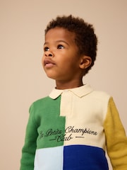 Green Hotchpotch Knitted Rugby Shirt (3mths-7yrs) - Image 2 of 7