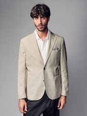 Pierre - Ajustement régulier - Blazer Blend en lin texturé - Image 1 de 11