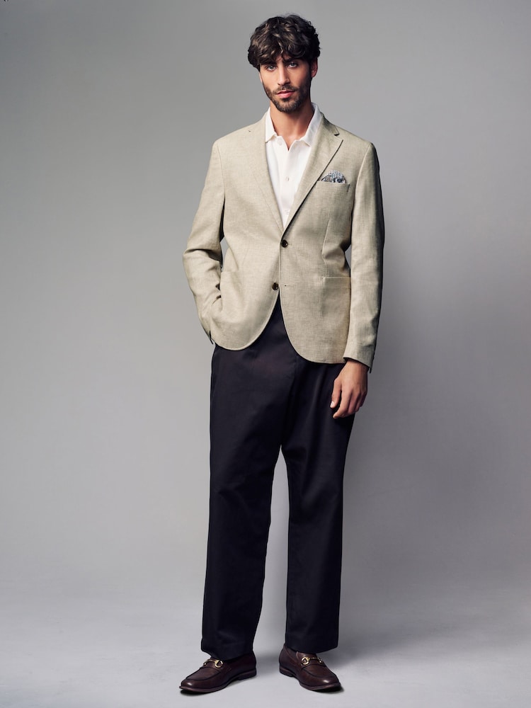 Pierre - Ajustement régulier - Blazer Blend en lin texturé - Image 2 of 11