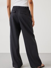 Hush Black Lana Linen Blend Trousers - Image 3 of 5