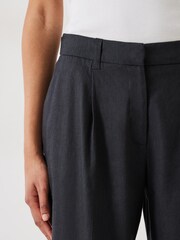 Hush Black Lana Linen Blend Trousers - Image 4 of 5