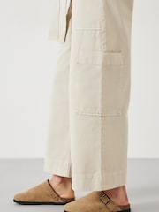 Hush Natural Annie Ankle Grazer 100% Cotton Trousers - Image 3 of 5