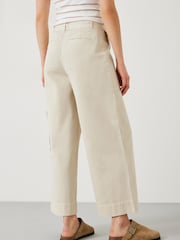 Hush Natural Annie Ankle Grazer 100% Cotton Trousers - Image 4 of 5