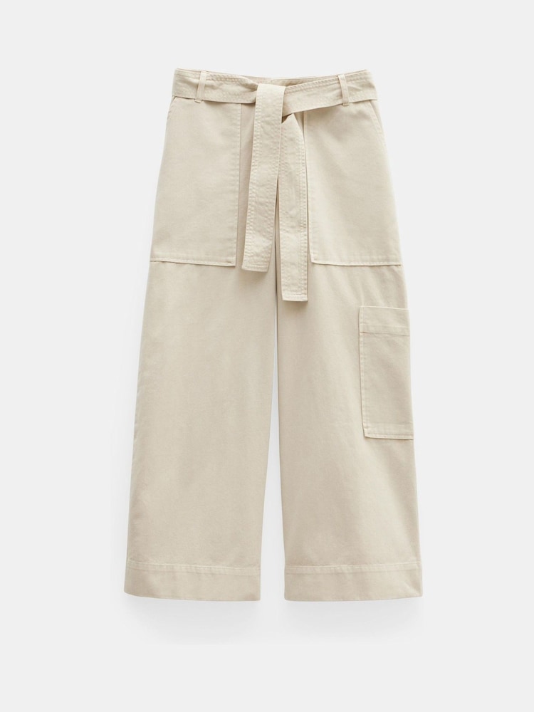 Hush Natural Annie Ankle Grazer 100% Cotton Trousers - Image 5 of 5