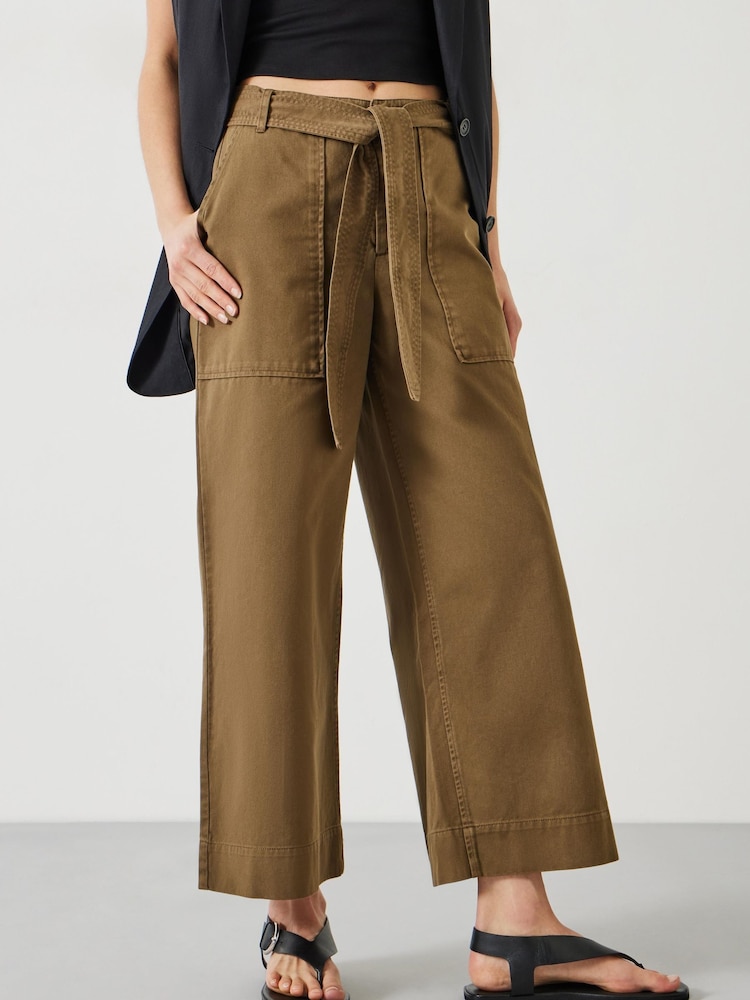 Hush Green Annie Ankle Grazer 100% Cotton Trousers - Image 2 of 5