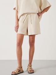 Hush White 100% Cotton Taylah Towelling Shorts - Image 2 of 5