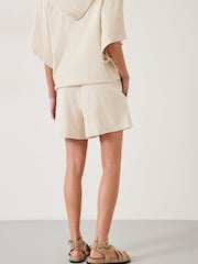 Hush White 100% Cotton Taylah Towelling Shorts - Image 3 of 5