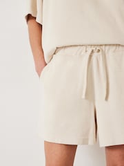 Hush White 100% Cotton Taylah Towelling Shorts - Image 4 of 5