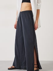 Hush Black Elodie Beach 100% Cotton Trousers - Image 2 of 5