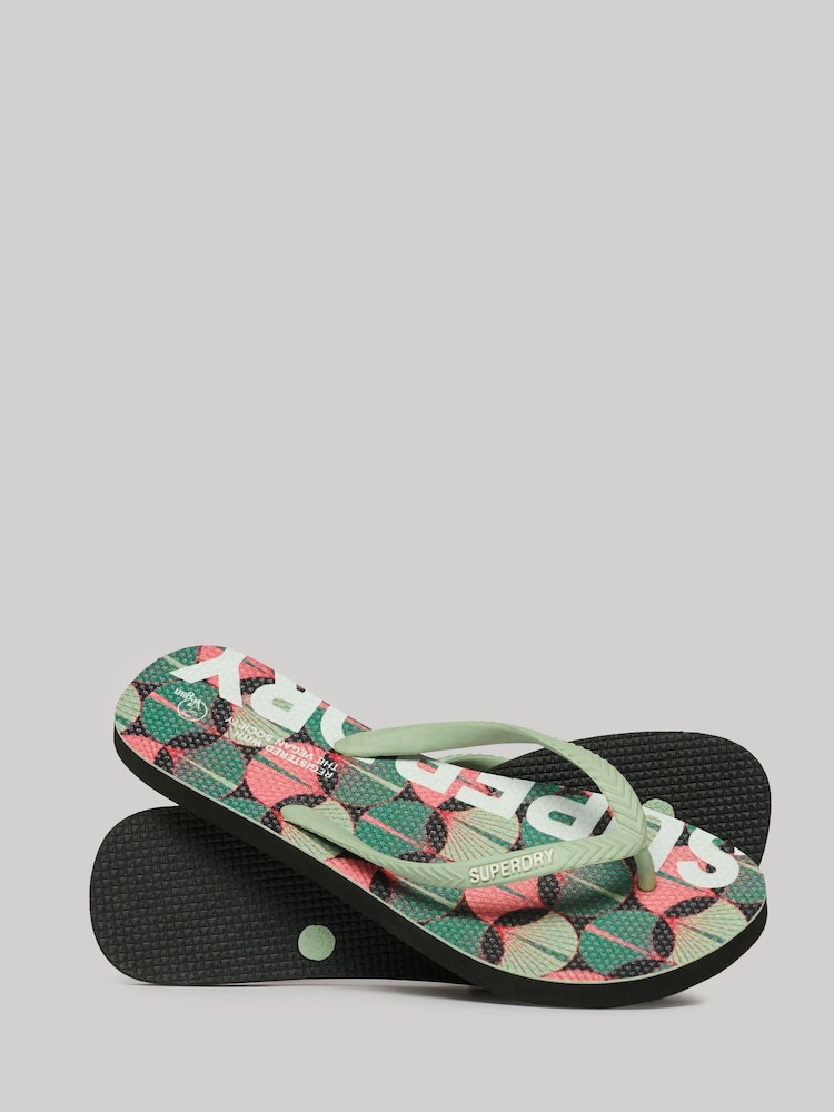 Superdry Orange Logo Vegan Flip Flops - Image 1 of 4