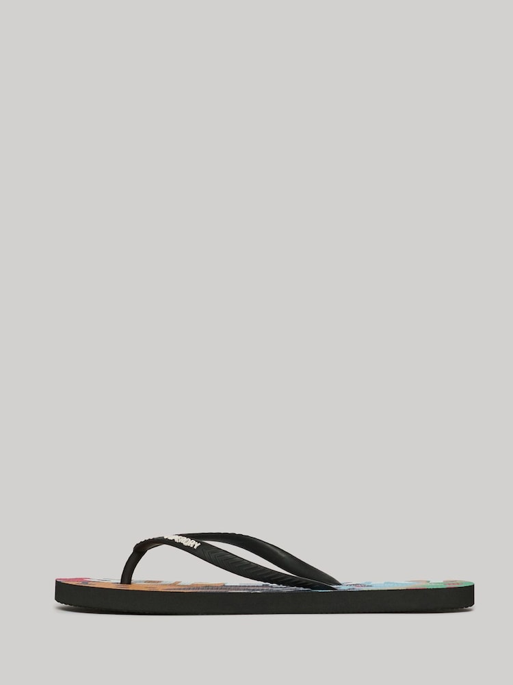 Superdry Pink Logo Vegan Flip Flops - Image 2 of 3