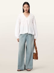 AllSaints White Neneh Top - Image 5 of 6
