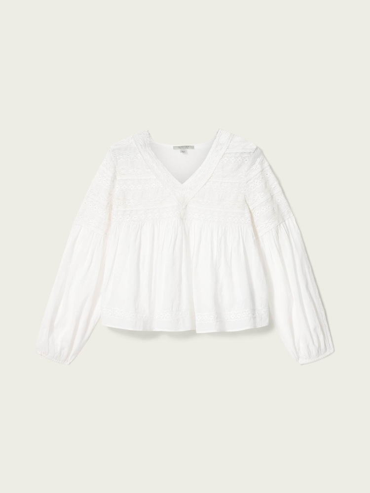 AllSaints White Neneh Top - Image 6 of 6 AllSaints White Neneh Top - Image 6 of 6