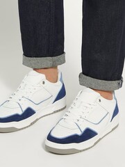 Dune London Blue Dune London Blue Tainted Chunky Court Trainers - Image 1 of 6