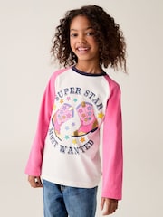 Little Bird by Jools Oliver Pink 100% Cotton Long Sleeve Colourful T-Shirt - Image 1 of 7