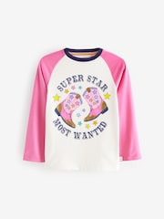 Little Bird by Jools Oliver Pink 100% Cotton Long Sleeve Colourful T-Shirt - Image 4 of 7