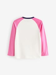 Little Bird by Jools Oliver Pink 100% Cotton Long Sleeve Colourful T-Shirt - Image 5 of 7