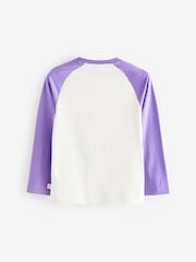 Little Bird by Jools Oliver Lilac Heart 100% Cotton Long Sleeve Colourful T-Shirt - Image 2 of 7