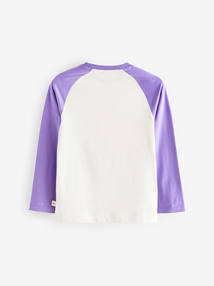 Little Bird by Jools Oliver Lilac Heart 100% Cotton Long Sleeve Colourful T-Shirt - Image 2 of 7
