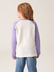 Little Bird by Jools Oliver Lilac Heart 100% Cotton Long Sleeve Colourful T-Shirt - Image 7 of 7