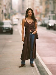 Maro - Abercrombie & Fitch Button Through Midi Slip Dress - Imaginea 1 din 9