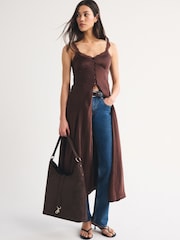 Maro - Abercrombie & Fitch Button Through Midi Slip Dress - Imaginea 4 din 9