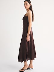 Maro - Abercrombie & Fitch Button Through Midi Slip Dress - Imaginea 5 din 9