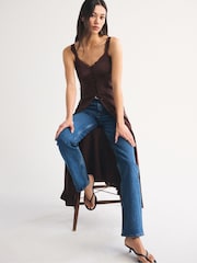 Maro - Abercrombie & Fitch Button Through Midi Slip Dress - Imaginea 7 din 9