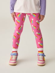 Little Bird by Jools Oliver Pink/Lilac Leggings Set 2 Pack - Image 4 of 5