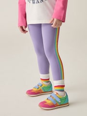 Little Bird by Jools Oliver Pink/Lilac Leggings Set 2 Pack - Image 5 of 5