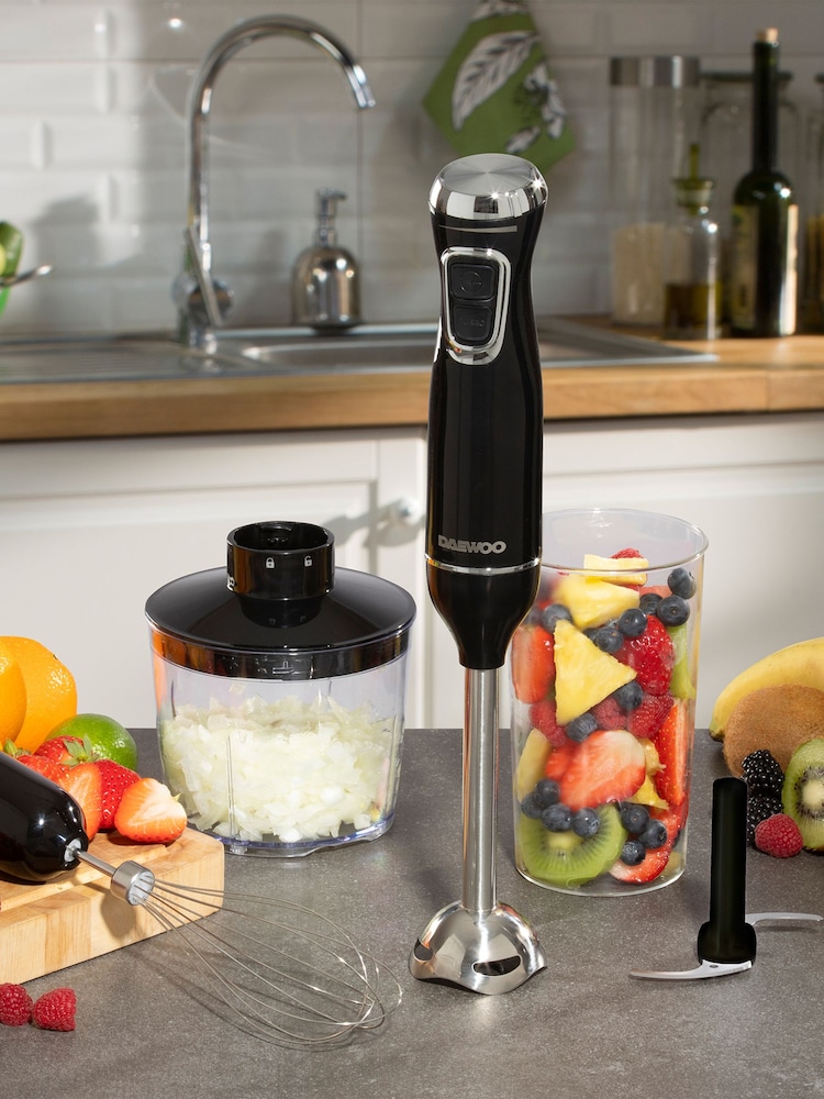 Daewoo Black 700W Hand Blender Set - Image 1 of 4 Daewoo Black 700W Hand Blender Set - Image 1 of 4