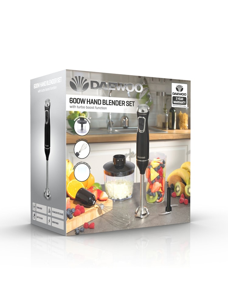Daewoo Black 700W Hand Blender Set - Image 4 of 4 Daewoo Black 700W Hand Blender Set - Image 4 of 4